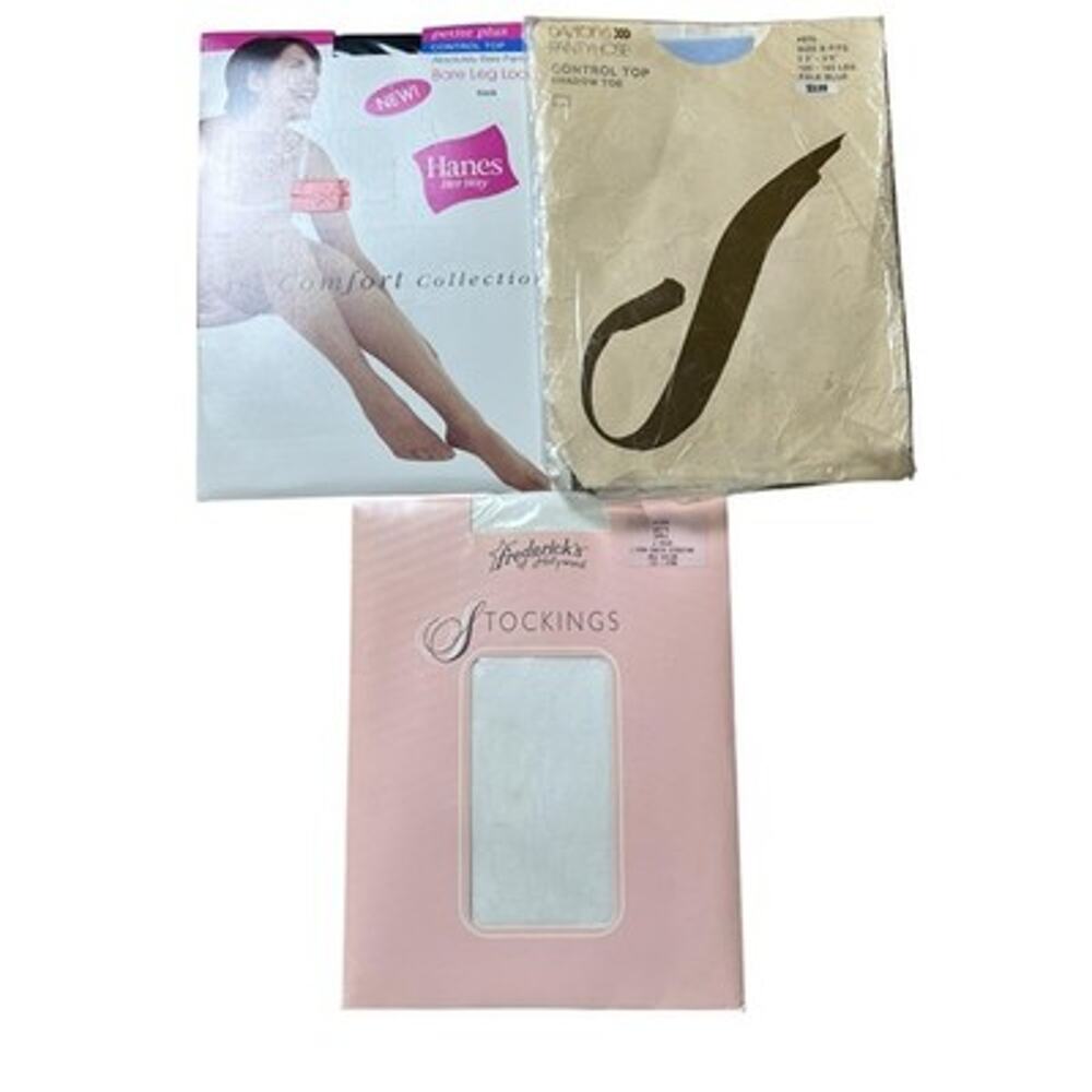 Mixed Brands Pantyhose Stockings Womens One Size Multicolor Control Top Lot 3
